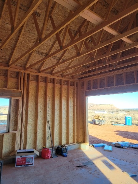 Commercial-scale interior framing and structural beam work